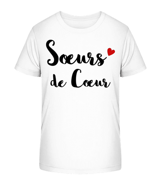 Aperçu: Sœurs De Cœur - T-shirt bio Enfant Stanley Stella 2.0 - Blanc - Devant