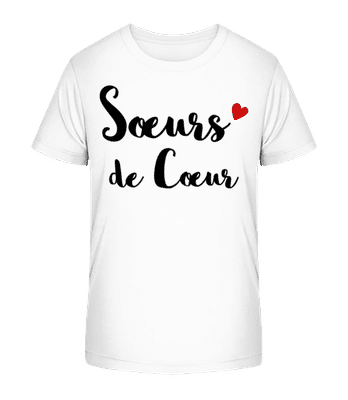 Sœurs De Cœur - T-shirt bio Enfant Stanley Stella 2.0 - Blanc - Devant