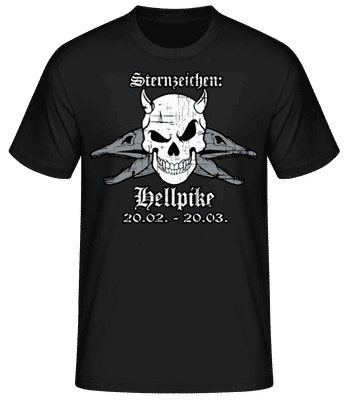 Metal Sternzeichen Hellpike - Männer Basic T-Shirt - Schwarz - Vorne