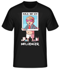 Bald Bin Ich Influencer - Männer Basic T-Shirt - Schwarz - Vorne