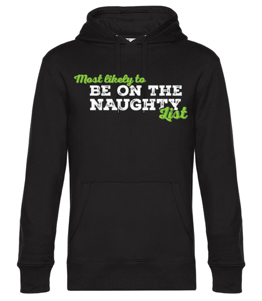 Aperçu: Likely To Be Naughty - Sweat à capuche standard homme - Noir - Devant