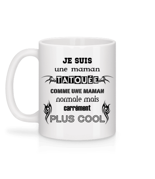 Aperçu: Je Suis Une Maman Tatouée - Mug en céramique blanc - Blanc - Derrière