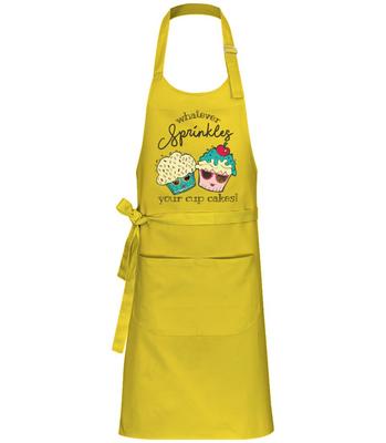 Whatever Sprinkles Your Cup Cake - Tablier professionnel - Jaune - Devant