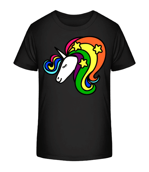Aperçu: Unicorn Rainbow - T-shirt bio Enfant Stanley Stella 2.0 - Noir - Devant