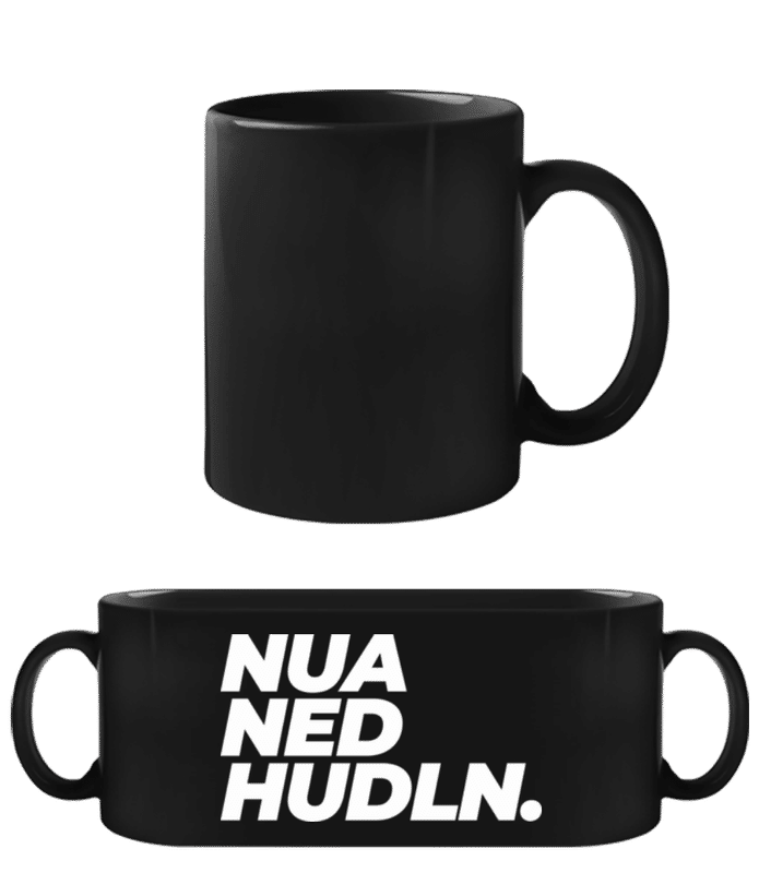 Vorschau: Nua Ned Hudln - Schwarze Tasse - Schwarz - Vorne