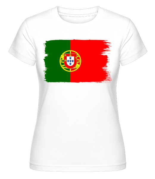 Preview: Country Flag Portugal - Shirtinator Women's T-Shirt - White - Front
