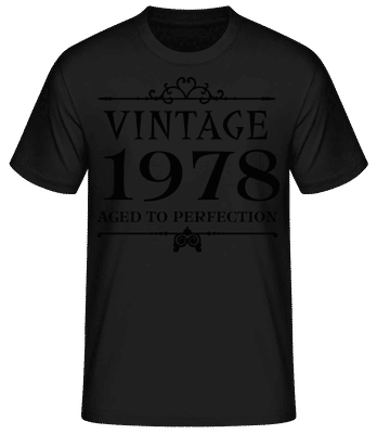 Vintage 1978 Perfection - Pánské basic tričko - Černá - Napřed