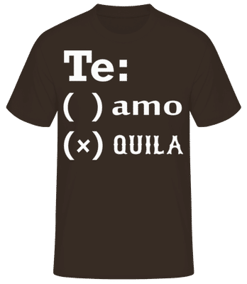 Tequila Blanco Te Amo - T-shirt standard Homme - Marron - Devant