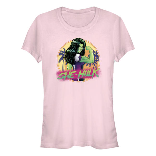 Aperçu: Marvel - She-Hulk Attorney at Law - Miss Hulk She Hulk Beach Badge - Femme T-shirt - Rose - Devant