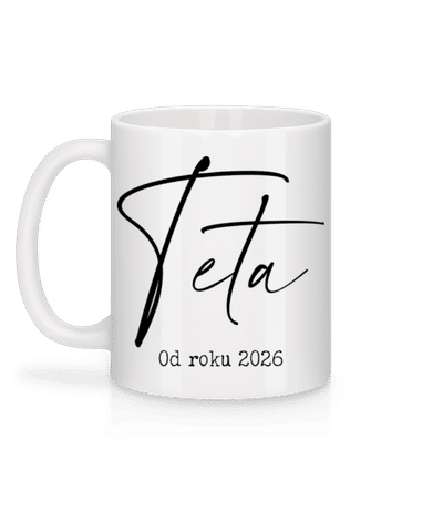 Teta Od Roku 2026 - Keramický hrnek - Bílá - Vzadu