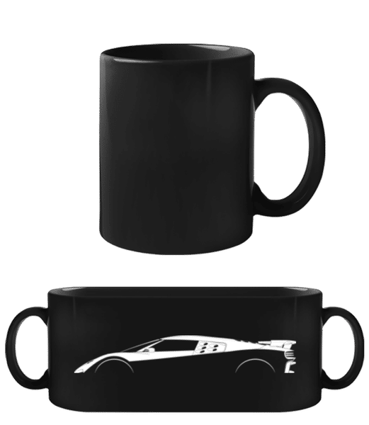 Vorschau: 'Bugatti Centodieci' Silhouette - Schwarze Tasse - Schwarz - Vorne