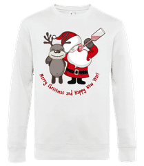 Merry Christmas Santa And Deer · Männer Standard Pullover