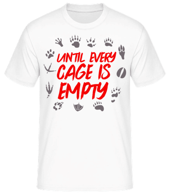 Until Every Cage Is Empty - T-shirt standard Homme - Blanc - Devant