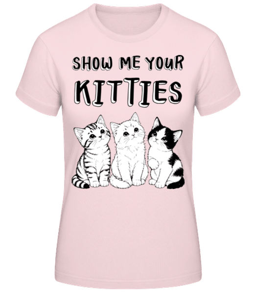 Vorschau: Show Me Your Kitties - Frauen T-Shirt B&C - Rosa - Vorne