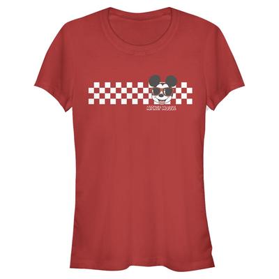 Disney - Mickey Mouse - Mickey Mouse Mickey Checkers - Femme T-shirt - Rouge - Devant