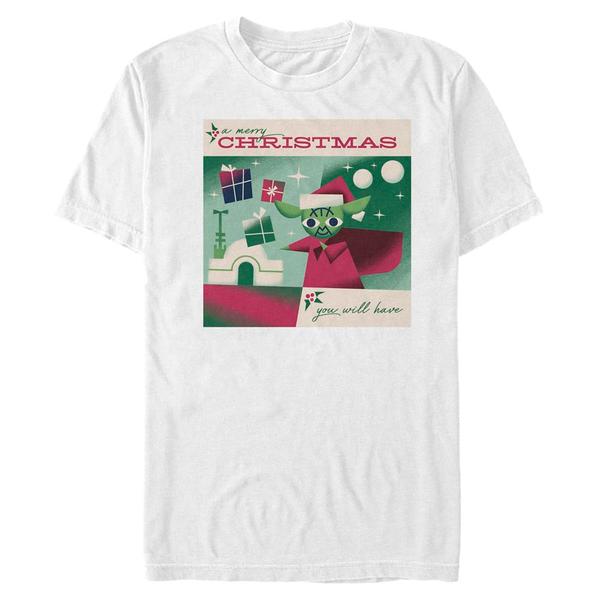 Aperçu: Star Wars - Yoda Merry Xmas - Christmas - Homme T-shirt - Blanc - Devant