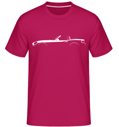 'Fiat 124 Spider (2016)' Silhouette - T-Shirt Shirtinator homme - Magenta - Devant