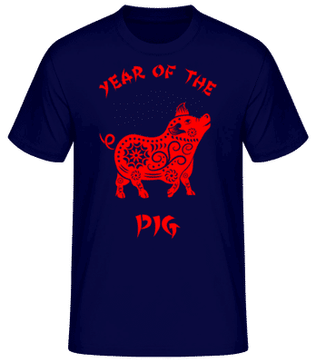 Chinese Zodiac Year Of The Pig - T-shirt standard Homme - Bleu marine - Devant