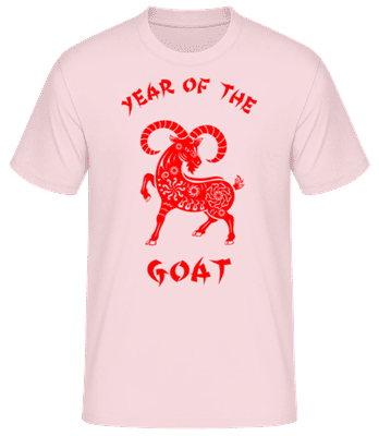 Chinese Zodiac Year Of The Goat - Camiseta básica para hombre - Rosa - delante