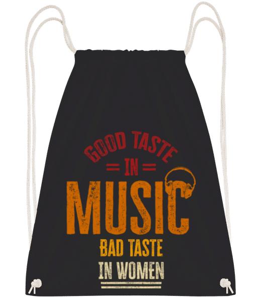 Aperçu: Good Taste In Music Bad Taste In Women - Sac à dos sport - Noir - Devant