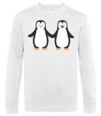 Penguin pár - Pánska štandardná mikina - Biela - Predné