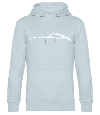 'Wiesmann GT MF4' Silhouette - Sweat à capuche standard homme - Bleu clair - Devant