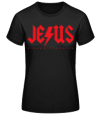 Jesus Highway To Heaven - Women's Basic T-Shirt - Black - Front