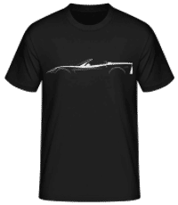 'Corvette C6 Convertible' Silhouette - Männer Basic T-Shirt - Schwarz - Vorne