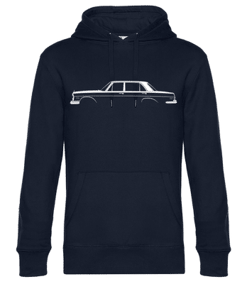 'Mercedes 300 SEL 6.3 W109' Silhouette - Unisex Premium Hoodie - Navy - Front