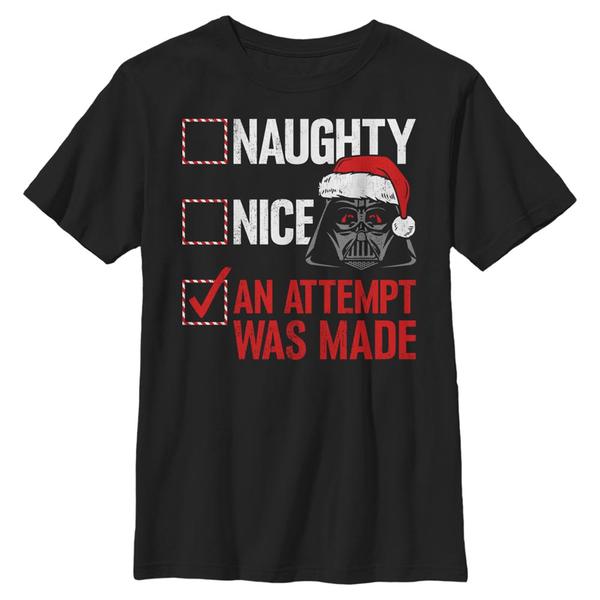 Aperçu: Star Wars - Darth Vader Attempt Was Made - Christmas - Enfant T-shirt - Noir - Devant