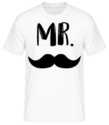 Mr. - Männer Basic T-Shirt - Weiß - Vorne