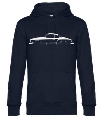 'Volkswagen Karmann-Ghia' Silhouette - Pánská standardní mikina s kapucí - Namořnická modrá - Napřed
