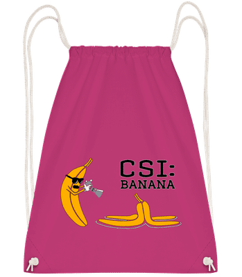 CSI Banana - Drawstring Backpack - Magenta - Vorn