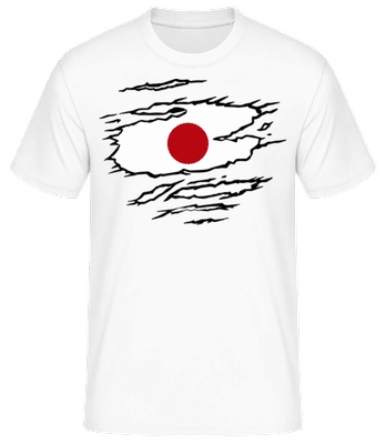 Flag à raccourci le Japon - T-shirt standard Homme - Blanc - Devant