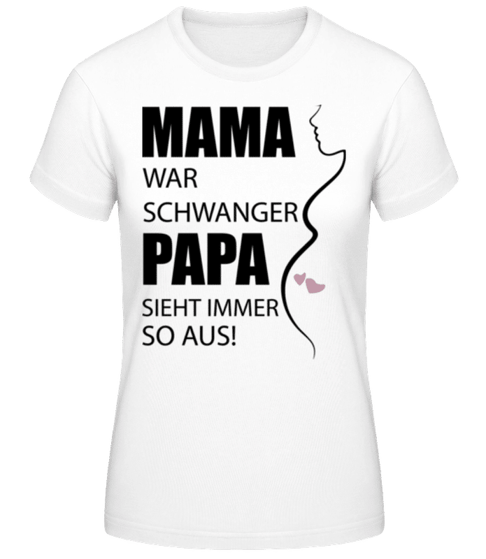 Vorschau: Mama War Schwanger - Frauen Basic T-Shirt - Weiß - Vorne