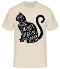 Only Speaking To My Cat - T-shirt standard Homme - Crème - Devant