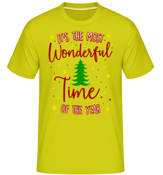 Preview: The Most Wonderful Time Of The Year -  Shirtinator Men's T-Shirt - Lime - Front