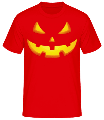 Pumpkin Face Evil 1 - Men's B&C T-Shirt - Red - Front