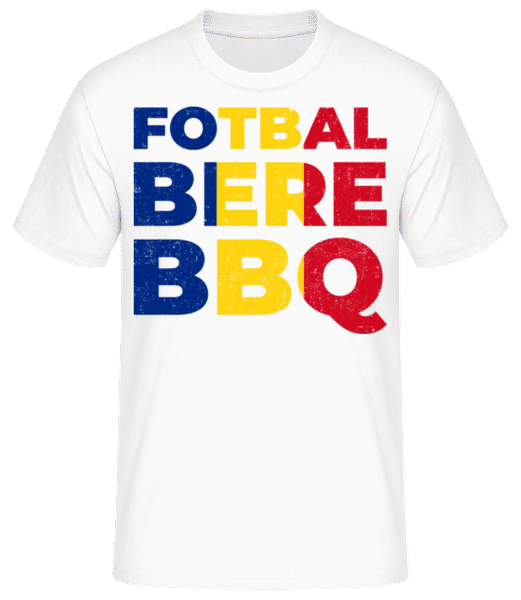 Aperçu: Fotbal Bere BBQ - T-shirt standard Homme - Blanc - Devant