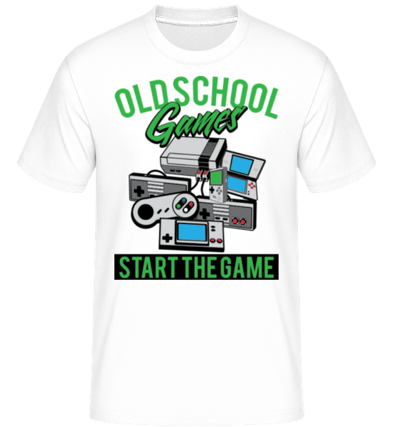 Aperçu: Oldschool Games -  T-Shirt Shirtinator homme - Blanc - Devant