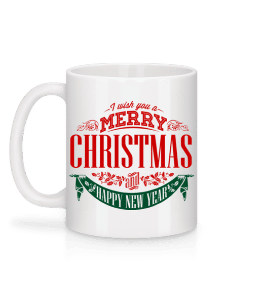 Vorschau: Merry Christmas Label - Tasse - Weiß - Hinten