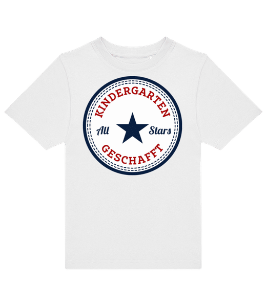 Vorschau: Kindergarten Geschafft Template - Kinder T-Shirt B&C - Weiß - Vorne