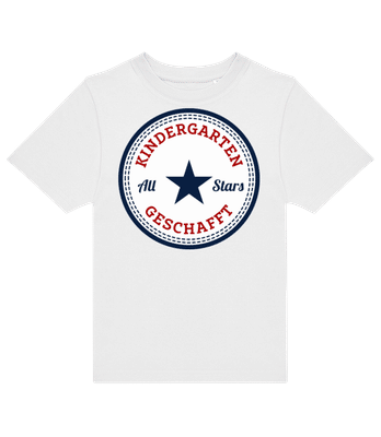 Kindergarten Geschafft Template - Kinder T-Shirt B&C - Weiß - Vorne