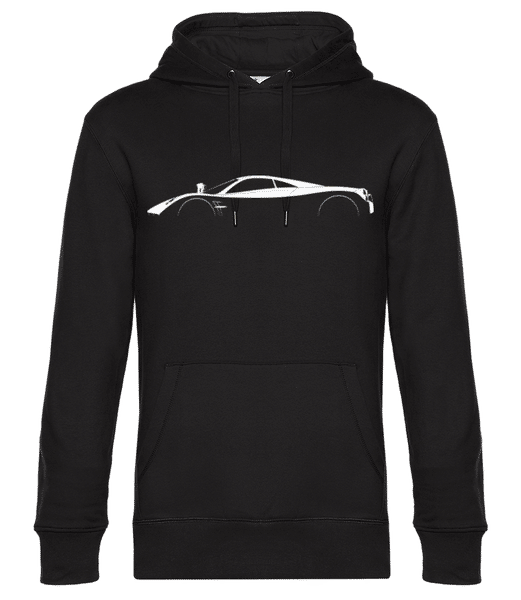 'Pagani Huayra' Silhouette - Sweat à capuche premium Unisexe - Noir - Devant