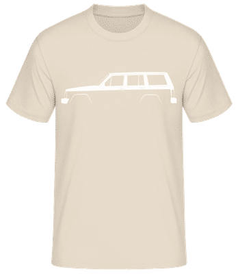 'Jeep Cherokee (XJ)' Silhouette - T-shirt standard Homme - Crème - Devant