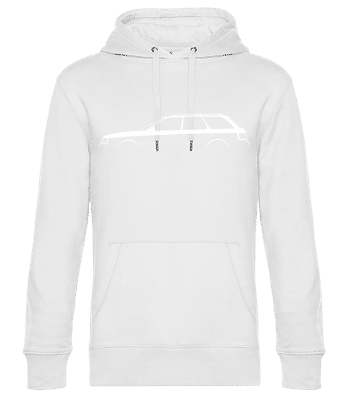 'Audi RS2 Avant' Silhouette - Sweat à capuche premium Unisexe - Blanc - Devant