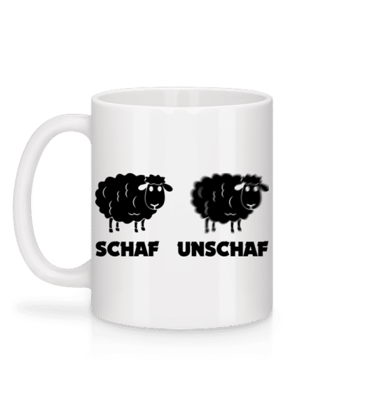Vorschau: Schaf Unschaf - Tasse - Weiß - Hinten