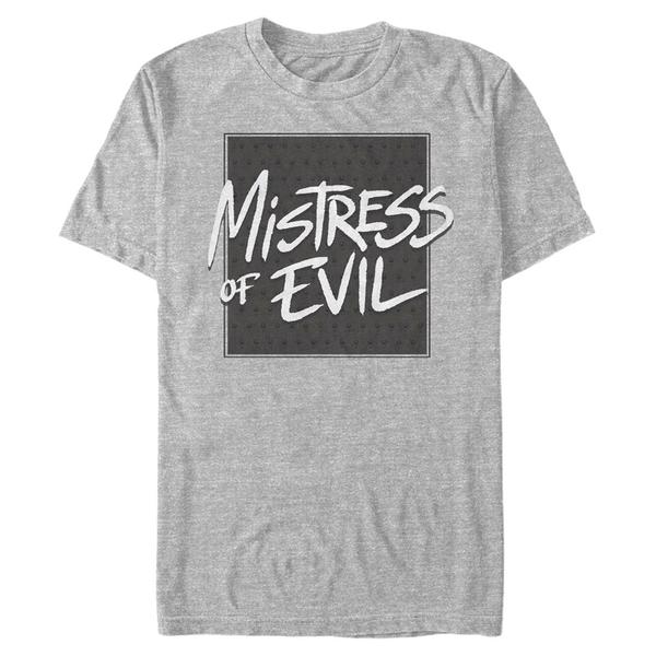 Aperçu: Disney - Maléfique Le Pouvoir du Mal - Text Mistress Of Evil - Homme T-shirt - Gris chiné - Devant