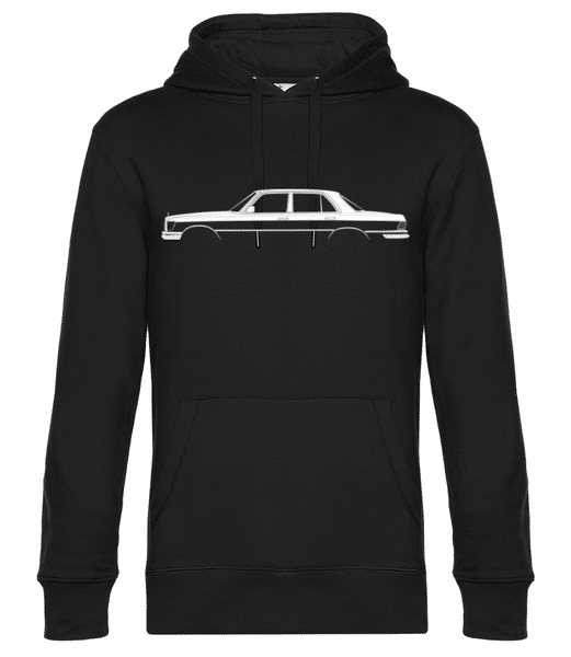 'Mercedes 280 SE W116' Silhouette - Sweat à capuche premium Unisexe - Noir - Devant