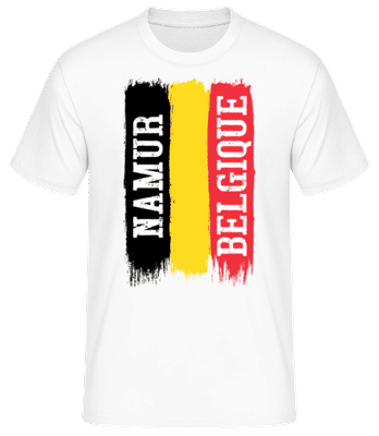 Namur Belgique Sud Drapeau - T-shirt standard Homme - Blanc - Devant
